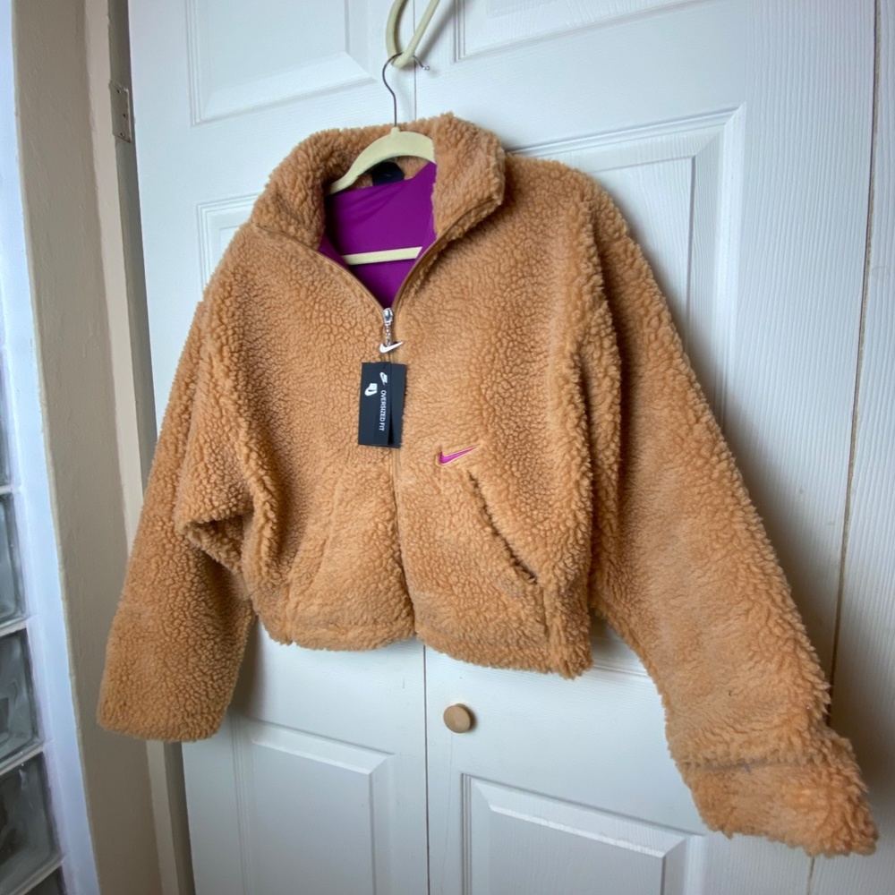 NWT Nike Teddy Quarter Zip Crewneck Jacket